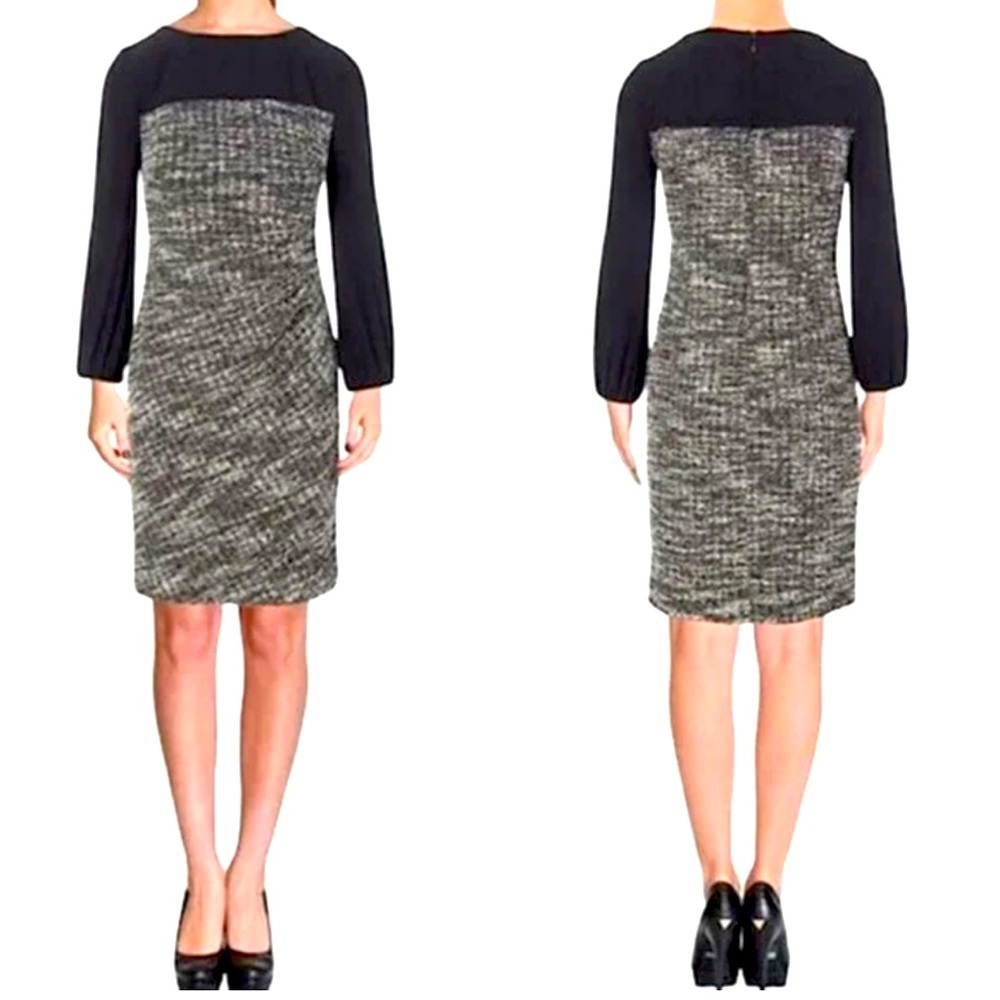 Ralph Lauren Black and Gray Long Sleeve Dress